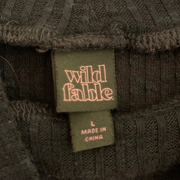 Mock neck mid length Forrest green sweater size large wild fable - Picture 4 of 4